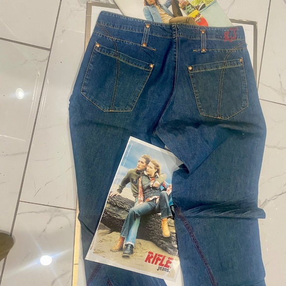 RIFLE Vintage 5 Pocket Jeans Sz 34 - Picture 10 of 15